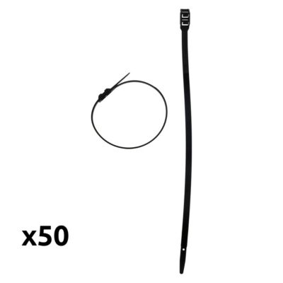 Lot de 50 colliers de câblage 9x 260mm Zenitech
