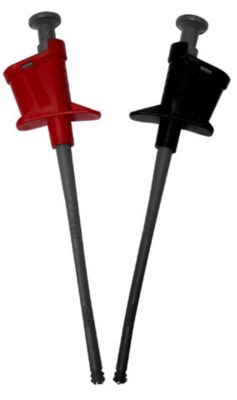 2 grip-tests à pinces : 1 rouge + 1 noir, 6 ampères, Zenitech