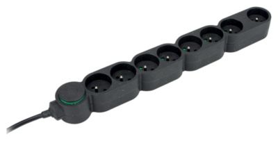 Bloc multiprise écoresponsable 8 prises 2P+T Home Zenitech - vue 1