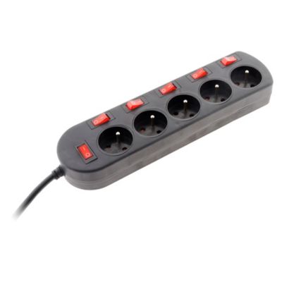 Bloc multiprise Zenitech 5 prises 2P + T + 6 interrupteurs avec voyant lumineux 3 - vue 4