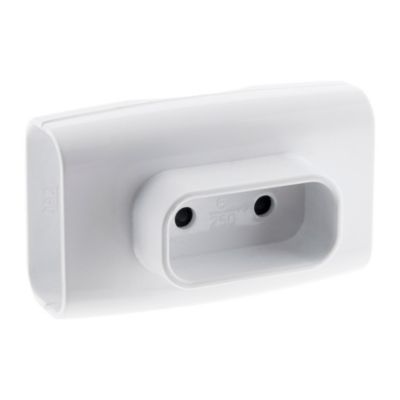 Multiprise triplite 2P 6A latérales - Blanc - Zenitech