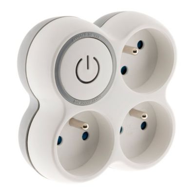 Zenitech Multiprise murale Bloc 3 prises secteur avec interrupteur BOLEA Triplite - vue 3