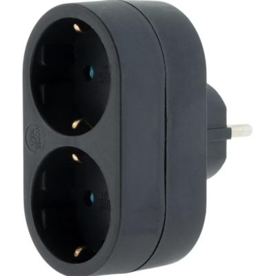 Prise biplite Schuko Zenitech