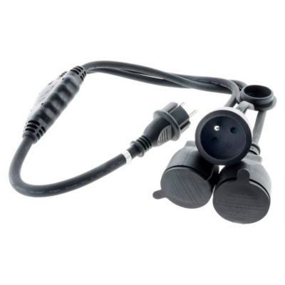 Prolongateur à triple tête pour chantier HO7RN F 3G1 5mm² 1m Zenitech
