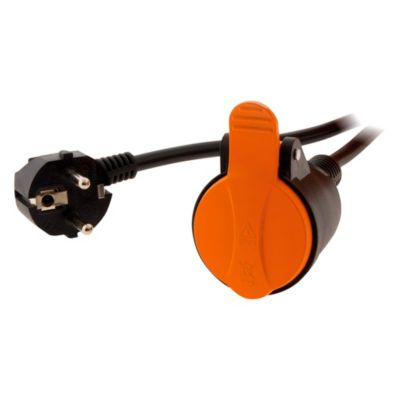 Rallonge étanche 2P+T H07RN F 3x15mm² 10m avec clip de fixation Zenitech