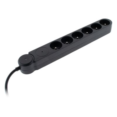 Multiprise parafoudre 6x16A noir Zenitech