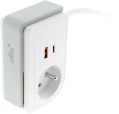 Bloc clipsable 1P + 2 USB 1 5 Otio