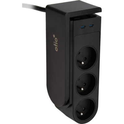 Otio Bloc multiprise clipsable 5 prises secteur avec interrupteur + 2 prises USB C - vue 2