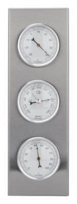 Thermomètre extérieur fonction hygromètre et baromètre analogique Otio gris