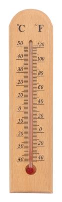 Thermomètre intérieur/extérieur analogique en bois