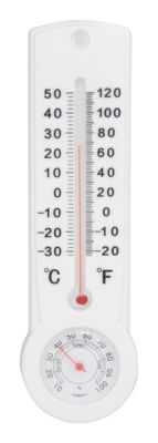 Thermomètre intérieur/extérieur fonction hygromètre analogique Otio blanc