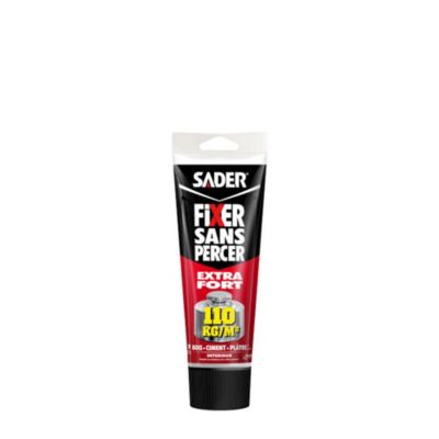 Mastic colle extra fort Sader Fixer Sans Percer maintien immédiat tube de 200 ml
