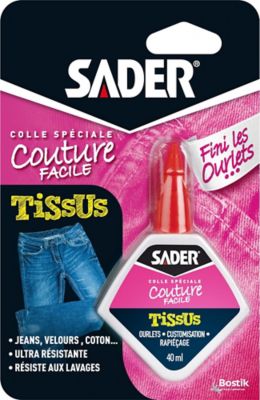 Colle Sader pour Tissus - Couture Facile Flacon 40 ml