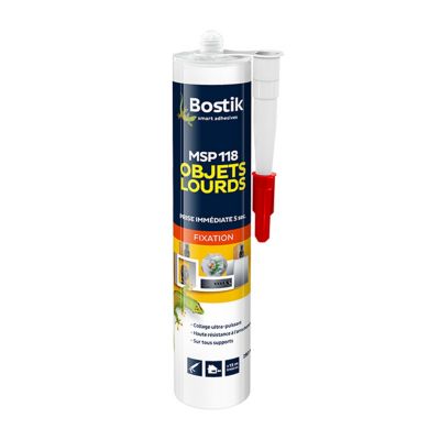 Mastic de Fixation Bostik MSP 118 pour Objets Lourds Blanc Cartouche 290 ml - Bostik