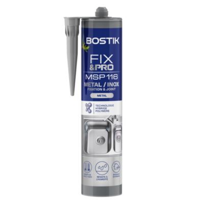 BOSTIK Mastic fixpro msp116 métal inox cartouche 290ml - vue 2