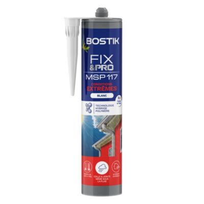 Mastic colle BOSTIK Fixpro MSP 117 Conditions extrêmes Intérieurextérieur Cartouche 290 ml