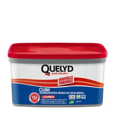 Colle pour revêtements lisses de rénovations lourds (jusqu'à 750g/m²) Quelyd pâte 5kg