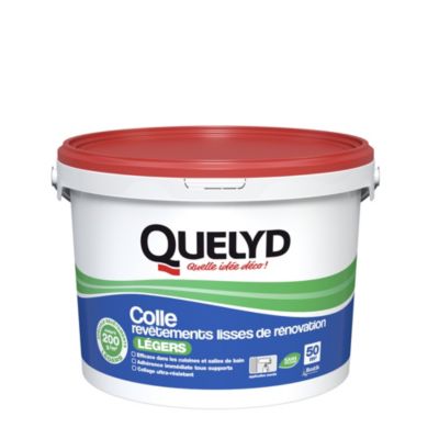 Colle pour revêtements lisses de rénovations légers (jusqu'à 200g/m²) Quelyd pâte 10kg
