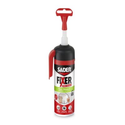 Colle de fixation Sader Fixer Sans Percer Tous Travaux intérieur/extérieur transparent 50g