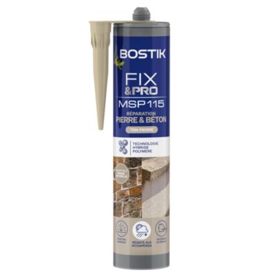 Colle de réparation MSP 115 Polymère hybride Résiste aux intempéries et UV Cartouche 290 ml