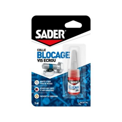 Colle blocage vis et écrou Sader tube 5ml