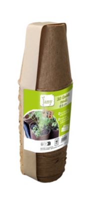 Lot de 20 godets de culture rond Jany Ø 8 cm fibre de bois