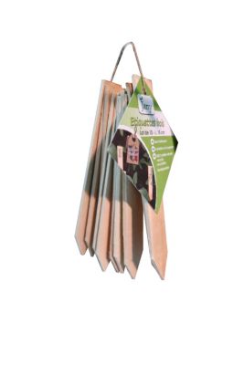 Lot de 10 étiquettes bois L. 15 cm