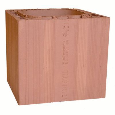 Boisseau brique de ramonage alvéolé 25 x 25 x 33 cm
