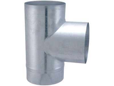 Coude en T de 90 degrès d'angle pour raccordement femelle modèle POLYFEU Diamètre 153 mm