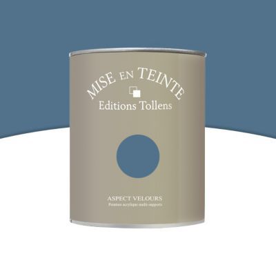 Peinture murs et boiseries Tollens Mise en teinte bleu de prusse mat velours 1L