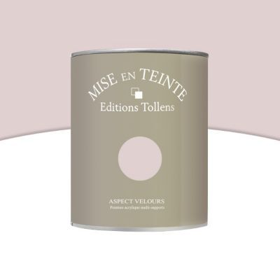 Peinture murs et boiseries Tollens Mise en teinte marbre rose mat velours 1L