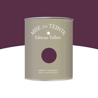 Peinture murs et boiseries Tollens Mise en teinte grenat mat velours 1L