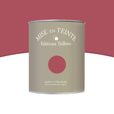 Peinture murs et boiseries Tollens Mise en teinte ambre rose mat velours 1L