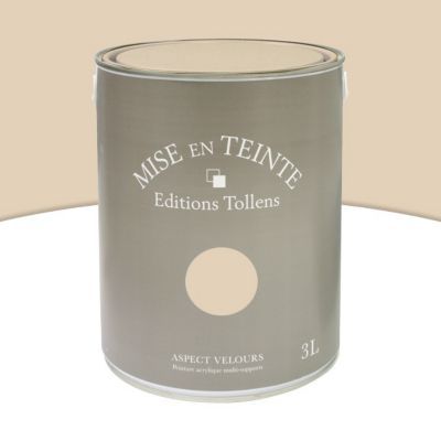 Peinture murs et boiseries Tollens Mise en teinte café au lait mat velours 3L