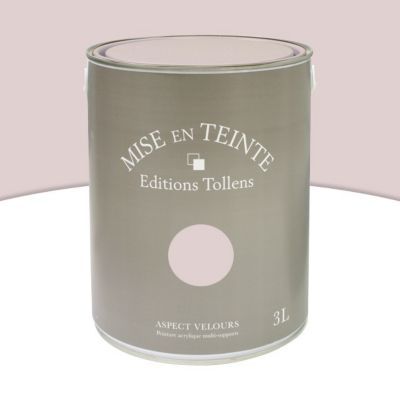Peinture murs et boiseries Tollens Mise en teinte marbre rose mat velours 3L