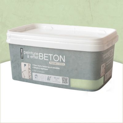 Peinture Tollens à effet béton vert 2L