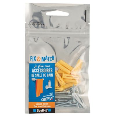 Kit de fixation accessoires de salle de bain Scell-It Je fixe