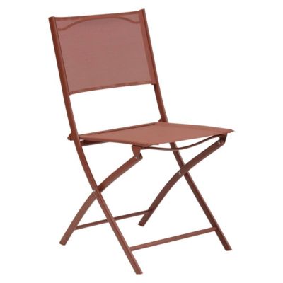 Lot de 4 chaises de jardin Modula pliables acajou Hespéride