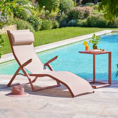 Table dappoint de jardin Evasion 38x38cm acajou Hespéride - vue 8