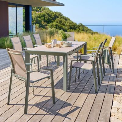 Table de jardin 8 places extensible Evasion linlaurier Hespéride - vue 7