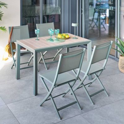 Table de jardin 4 places Evasion linlaurier Hespéride