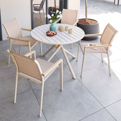 Table de jardin 4 places Nebullia D105cm Hespéride - vue 9