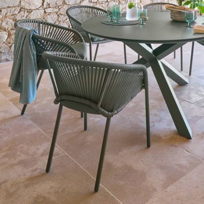 Fauteuil de jardin Oryon empilable laurier Hespéride - vue 7