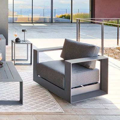 Fauteuil de salon de jardin rotatif ALLURE / Hespéride
