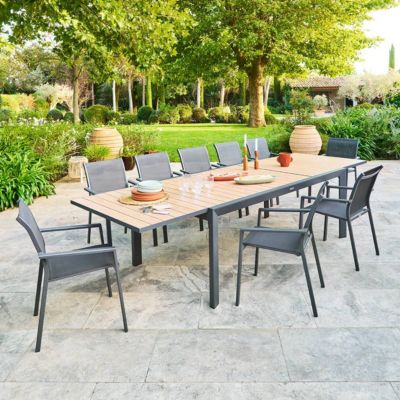 Table de jardin 12 places Evasion extensible honey Hespéride