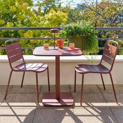 Table de jardin 2 places Alegoria 70x70cm acajou - Hespéride