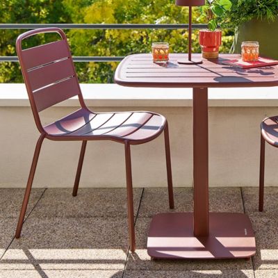 Chaise de jardin empilable Alegoria acajou - Hespéride