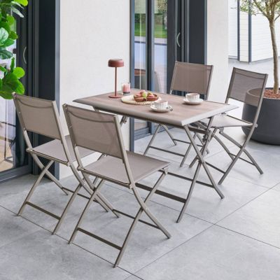 Table de jardin pliante 4 places 110x71cm AZUA café Hespéride - vue 7