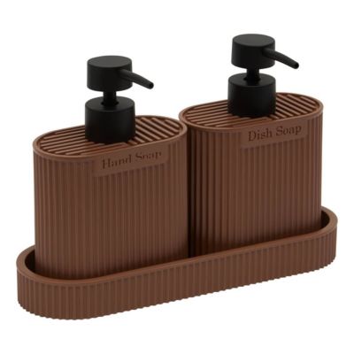 Five Lot de 2 Distributeurs de Savon Terra 24cm Marron - vue 2