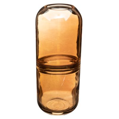 Vase bouteille Line H.25cm bronze fumé